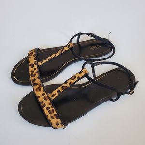 ZARA basic animal print sandals